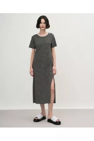 ACCESS FASHION Women Casual Dresses - Maxi Striped Jersey Dress