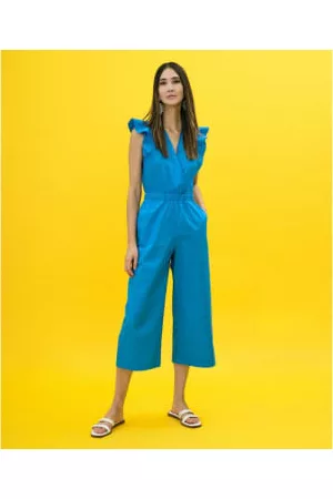 ACCESS FASHION Women Graduation Dresses - Ruffles Cropped Jumpsuit