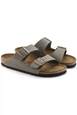 Birkenstock Men Sandals - Arizona Birko Flor Stone Sandals