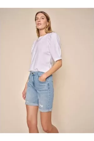 Mos Mosh Women Shorts - Bradford Scratch Denim Shorts