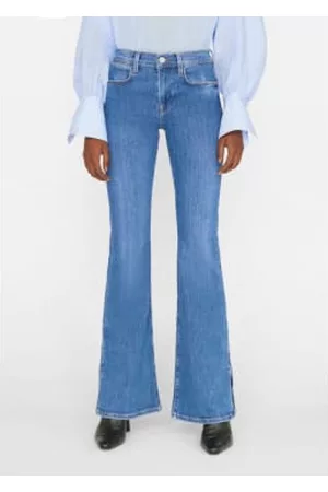 Frame Women High Waisted Jeans - Mini Samson Le High Flare Slits