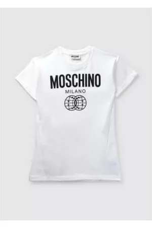 Moschino Boys T-Shirts - Kids Smiley Logo T-shirt Dress In Bianco Ottico