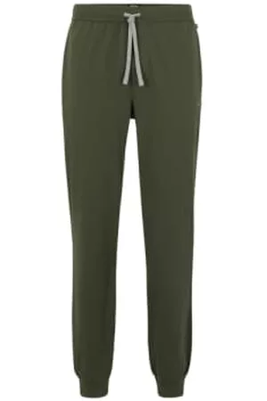 HUGO BOSS Men Tracksuits - Boss - Stretch-cotton Tracksuit Bottoms With Embroidered Logo In Dark
