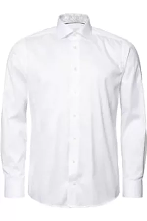 Eton Men Twill Shirts - Contemporary Fit Signature Twill Shirt With Floral Contrast Details