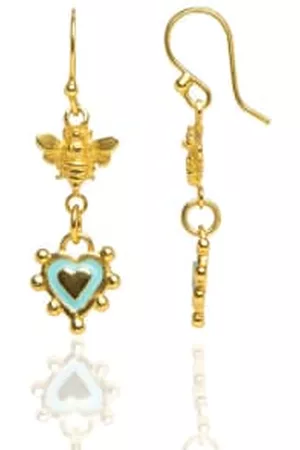 Sophie Harley Earrings - Baby Bee & Sacred Heart Drop Earrings