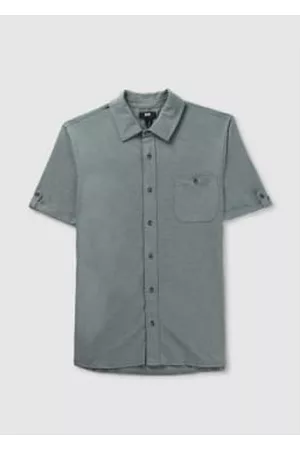Paige Men Short sleeved Shirts - Mens Brayden Ss Shirt W/ Roll Tab In Shell
