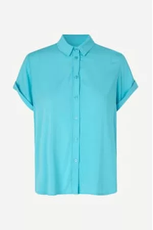 Samsøe Samsøe Women Short sleeved Shirts - Majan Ss Shirt Topaz