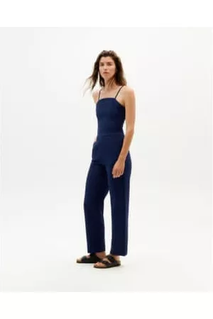 Thinking Mu Women Graduation Dresses - Navy Mona Jumpsuit