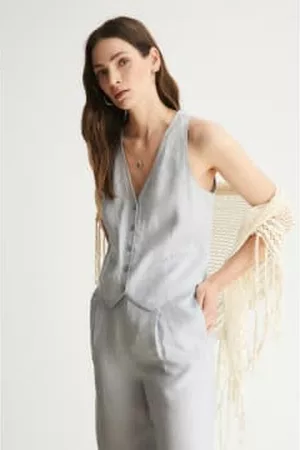 Ese o Ese Women Gilets - Tailored Linen Vest Summer