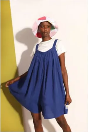 LF Markey Women T-Shirts - Basic Linen Cobalt Romper