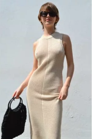 Object Women Knitted Dresses - Palia Knit Sandshell Dress