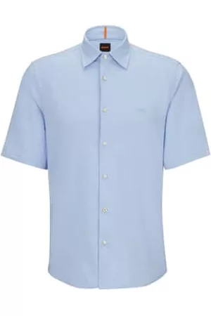 HUGO BOSS Men Short sleeved Shirts - Rash 2 Oxford Short Sleeve Shirt - Sky