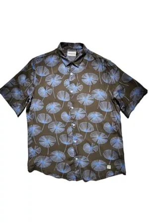 Nowadays Men Short sleeved Shirts - Lentil Viscose Print Shortsleeve Shirt Shirt