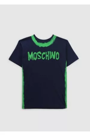 Moschino Boys T-Shirts - Kids Embossed Logo T-shirt In Navy