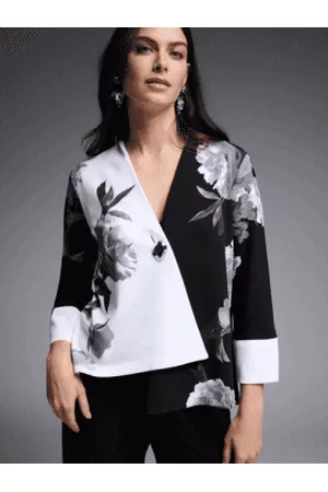 Joseph Ribkoff Women Floral Jackets - And White Floral Jacket 231753 178