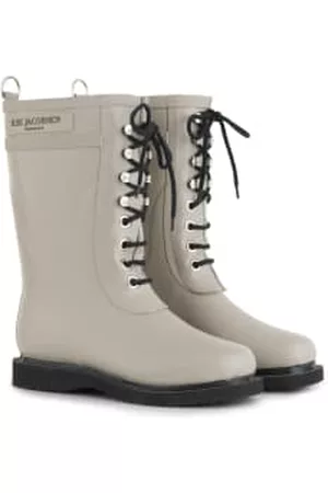 Ilse Jacobsen Women Rain Boots - Medium Atmosphere Rubber Lace Up Wellington Boots