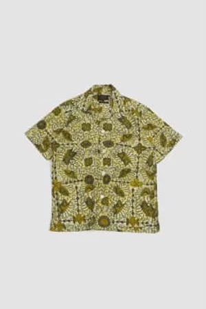 Beams Men Jackets - Batik Print Cotton/rayon Beach Shirt Jacket