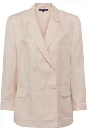 French Connection Women Blazers - Sand Dollar Arlo Drape Suit Jacket