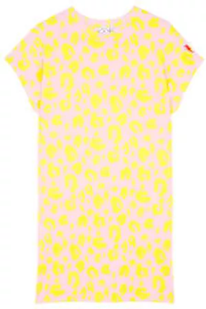 Scamp & Dude Women Printed & Patterned Dresses - : Blush With Leopard T-shirt Dress