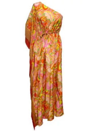 Celia B Women Asymmetrical Dresses - Sedna Retro Print Asymmetrical Dress