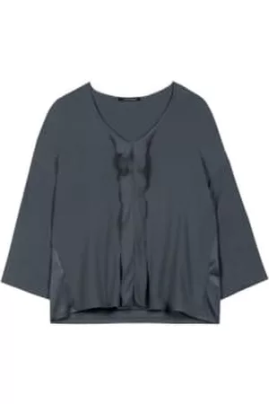 Luisa Cerano Women Blouses - Bluish Blouse In Silk Blend