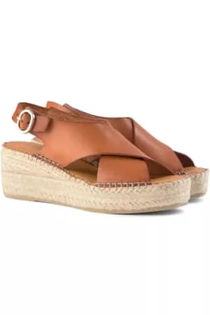 Shoe The Bear Women Wedges - Tan Orchid Leather Wedges