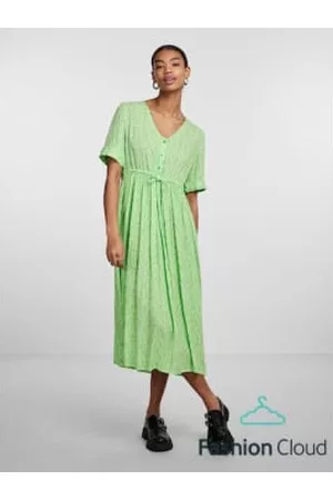 Pieces Women Midi Dresses - V Neck Midi Dress