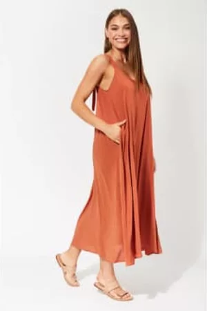 HAVEN Women Maxi Dresses - Saba Maxi Sundress In Rust