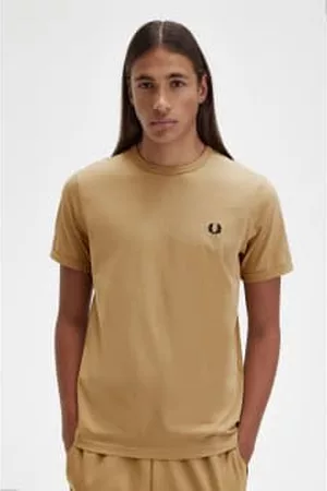 Fred Perry Women T-Shirts - M3519 Ringer T-shirt - Warm Stone