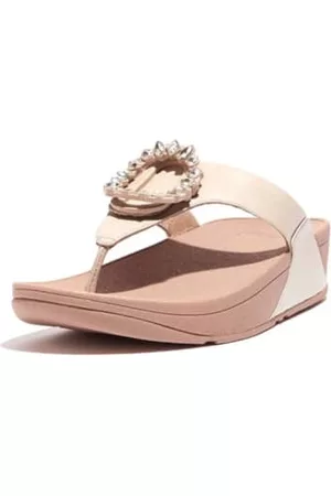FitFlop Women Sandals - Stone Beige Lulu Crystal Circle Sandals