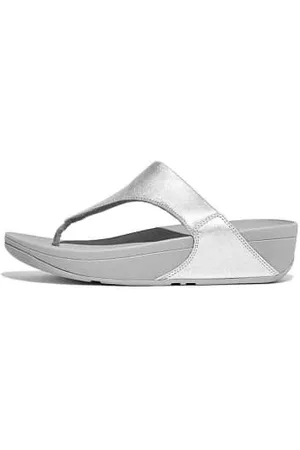 FitFlop Women Leather Sandals - Silver Lulu Leather Toepost Sandals