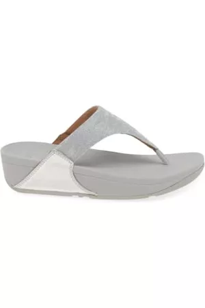 FitFlop Women Sandals - Silver Lulu Glitz Toe Post Sandal