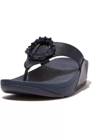 FitFlop Women Sandals - Midnight Navy Lulu Crystal Circle Sandals