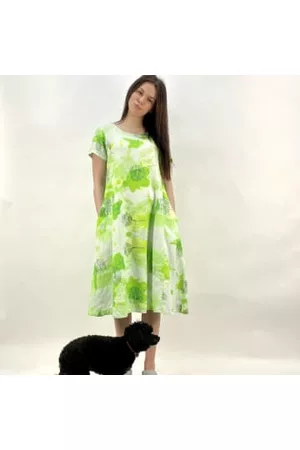 Grizas Women Printed & Patterned Dresses - Printed Linen Dress