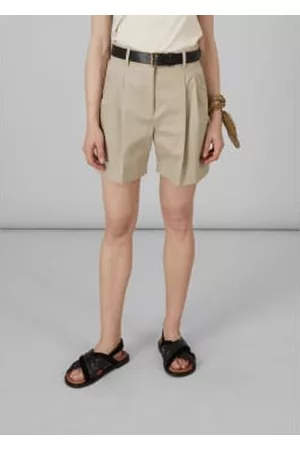 L'exception Paris Women Twill Shorts - High Waist Shorts In Cotton Twill