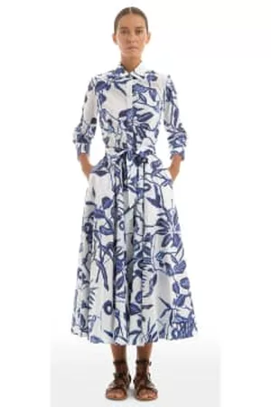 SARA ROKA Women Printed & Patterned Dresses - Long Button Through Patterned Dress