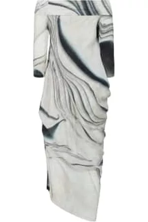 Xenia Women Printed & Patterned Dresses - Zvot Wave Patterned Dress