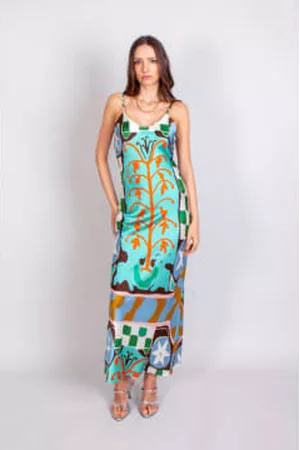 Jessica Russell Flint Women Maxi Dresses - Maxi Slip Dress Kantha Sunrise