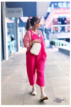 SOHO Women Graduation Dresses - Relaxed Linen Dungarees