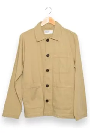 Universal Works Men Blazers - Field Jacket Herringbone Cotton Sand P28007