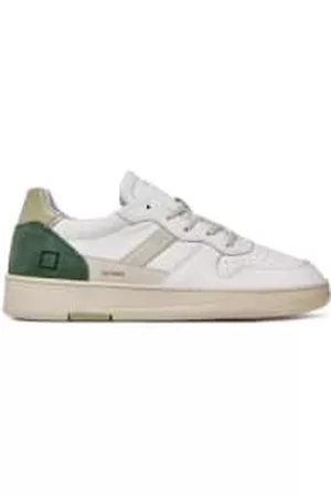 D.A.T.E. Men Sports Shoes - And Green Court 2.0 Vintage Calf Sneakers