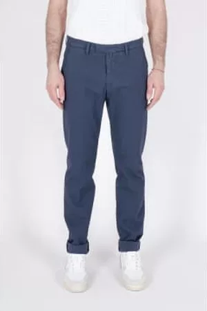 BRIGLIA Men Skinny Pants - Navy Slim Fit Cotton Chino Pant