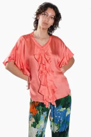 Asta N Women Blouses - Evelina Blouse - Coral