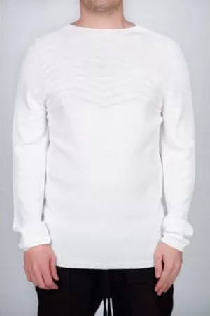 Daniele Fiesoli Men Long Sleeved T-Shirts - Chevron Design Long Sleeve Knit T Shirt