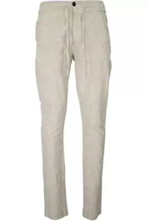 HANNES ROETHER Men Pants - Off Croc Effect Cotton Trouser