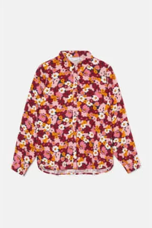 Compañía fantástica Women Long Sleeved Shirts - Vintage Floral Print Shirt