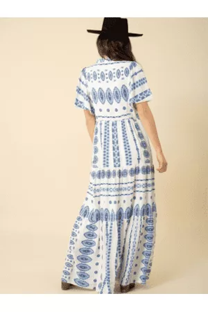 Hale Bob Women Printed & Patterned Dresses - Blu Printed Maxi 33hw604m Dress