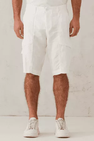 TRANSIT Men Shorts - Linen Combat Shorts