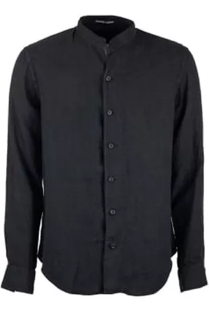 HANNES ROETHER Men Shirts - Open Collar Linen Shirt
