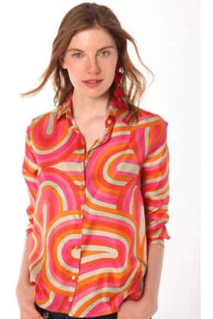 Vilagallo Women Twill Shirts - Isabella Shirt Navona Silk Twill